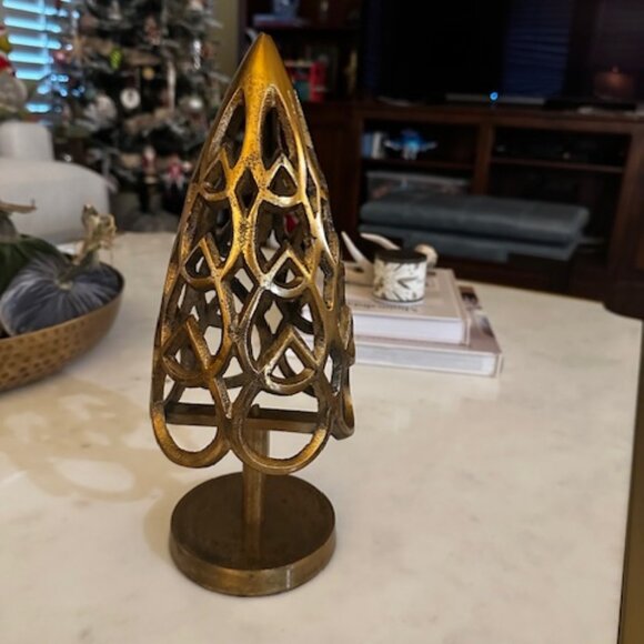 Gold Metal/Alsace Tree Figurine - Picture 1 of 4